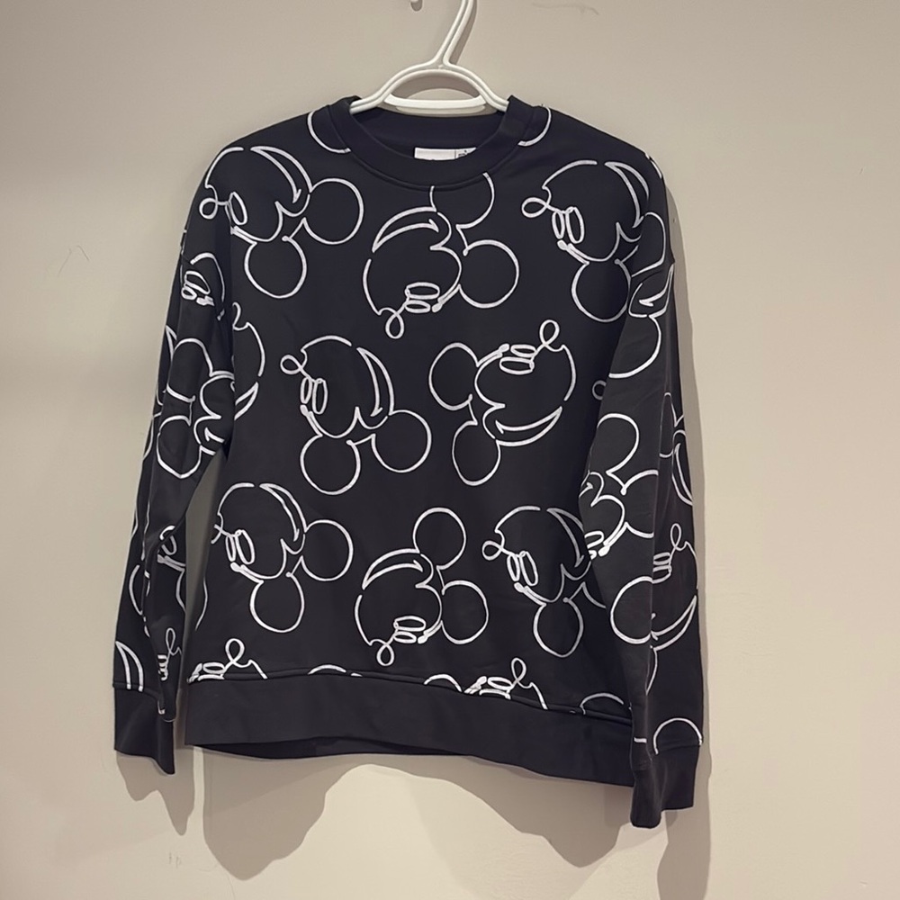 Disney Black and White Mickey Mouse Sweater